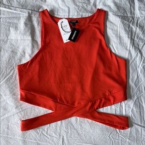 NWT Coral Crop Top
